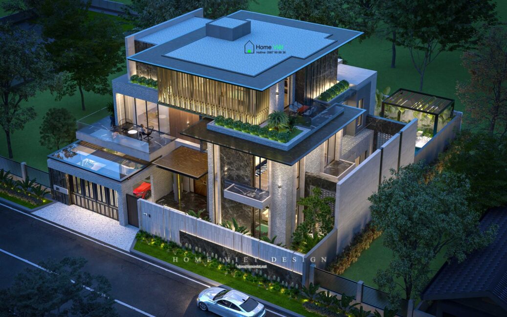 Nét kiến trúc hiện đại sử dụng Full công nghệ bên trong căn Biệt thự 3 tầng tại Quảng Ninh