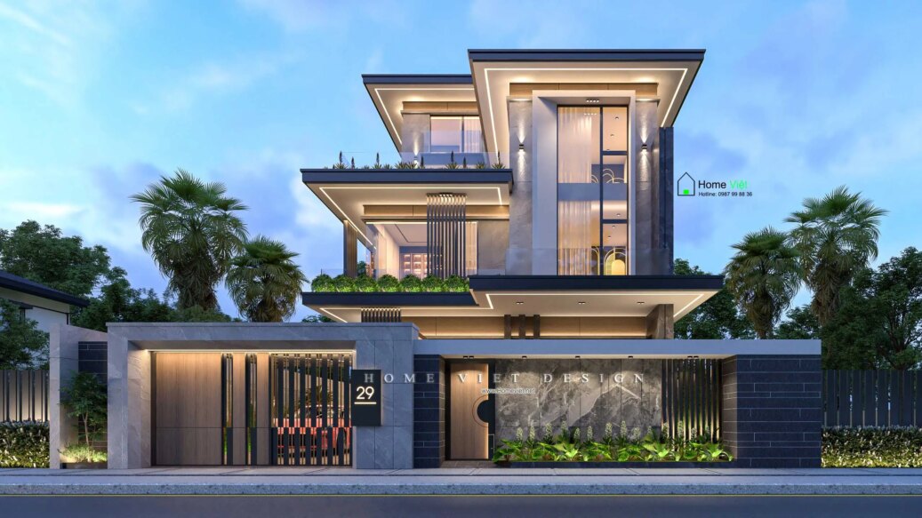 [ MINH ĐỨC VILLA] – Thiết kế Biệt thự 3 tầng hiện đại tại Bắc Giang, mẫu nhà được nhiều khách hàng yêu thích
